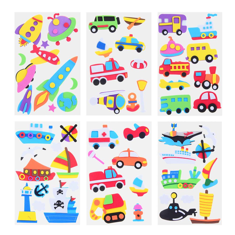 Fntastic Набор наклеек декоративных, 22x12,5 см, ПЕВА, авто/мото, 6 дизайнов, арт.№ 503-016