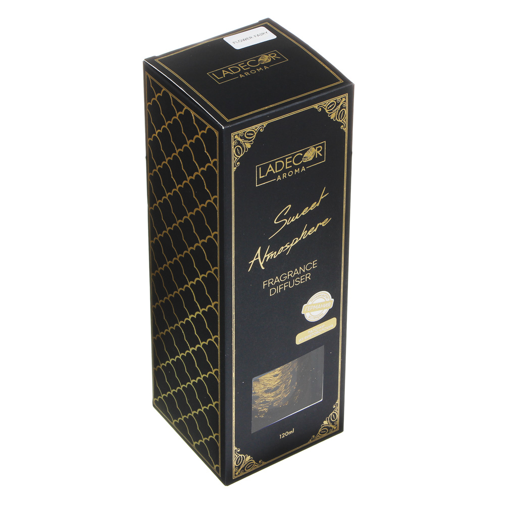 LADECOR Аромадиффузор с палочками, 120 мл, 4 аромата, арт.№ 412-072