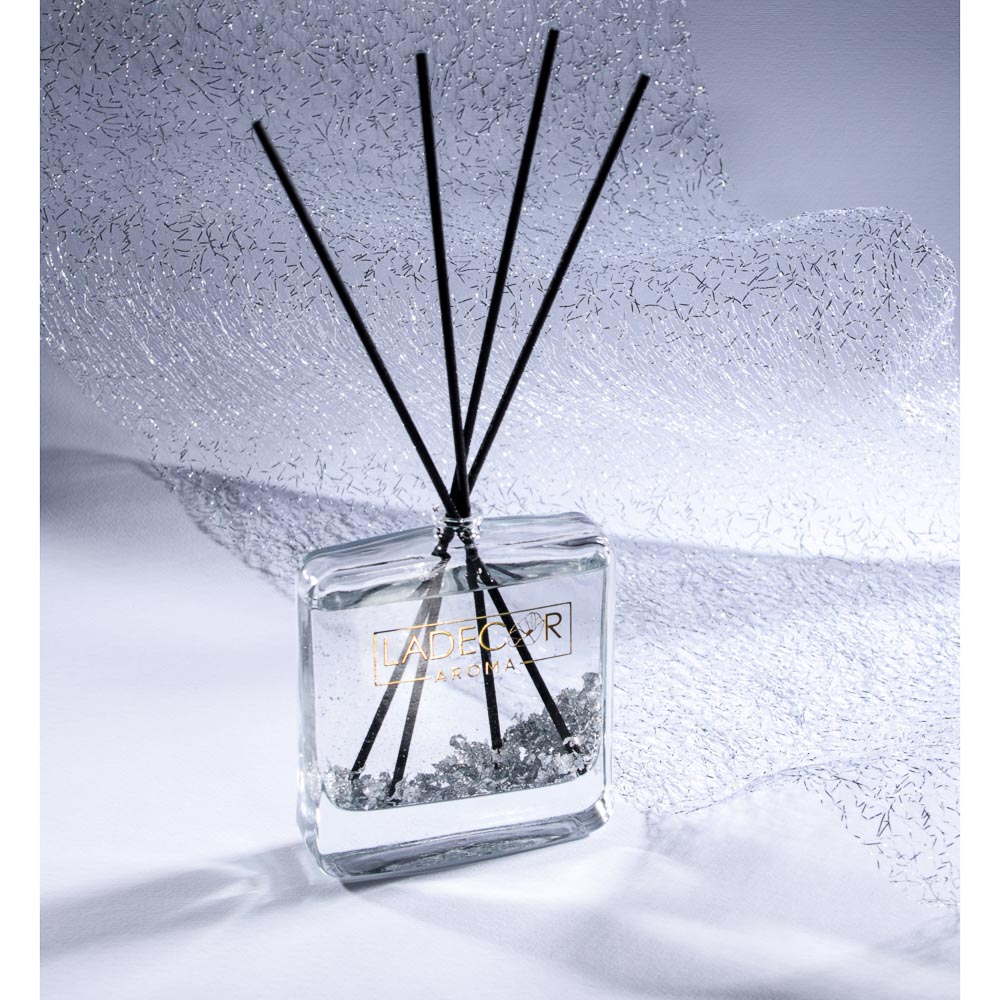 LADECOR Аромадиффузор с палочками, с блестками, 100 мл, 3 аромата, арт.№ 412-076