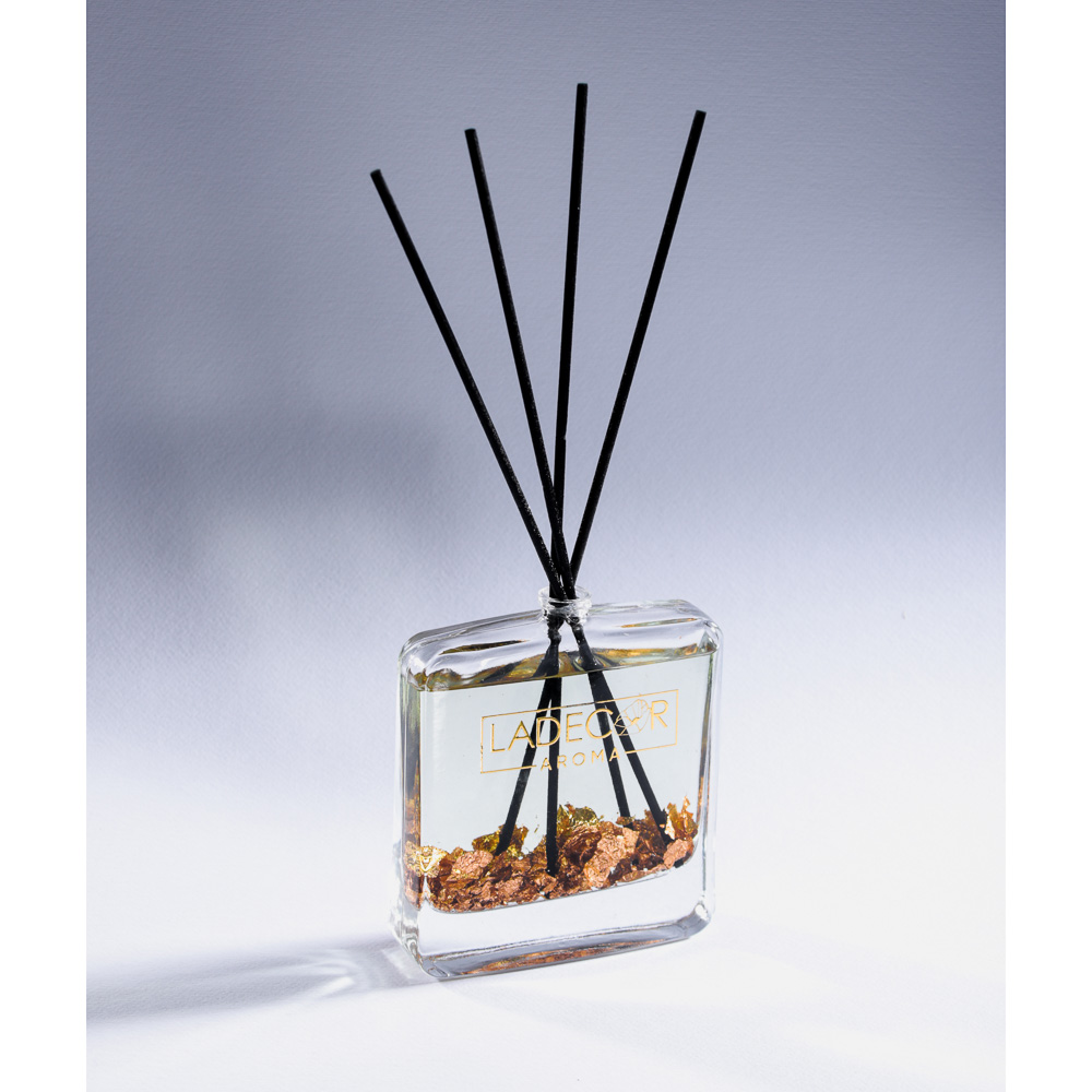 LADECOR Аромадиффузор с палочками, с блестками, 100 мл, 3 аромата, арт.№ 412-076