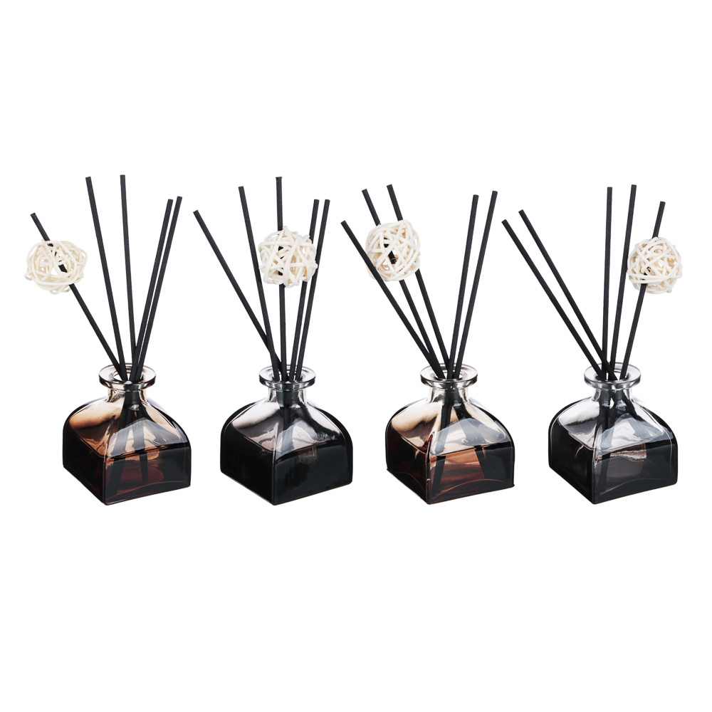 LADECOR Аромадиффузор с палочками,  с декоративным флаконом, 50 мл, роза, белый чай, персик, прованс, арт.№ 412-073