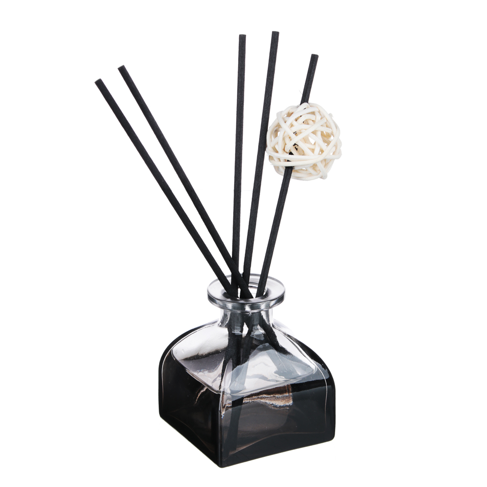 LADECOR Аромадиффузор с палочками,  с декоративным флаконом, 50 мл, роза, белый чай, персик, прованс, арт.№ 412-073