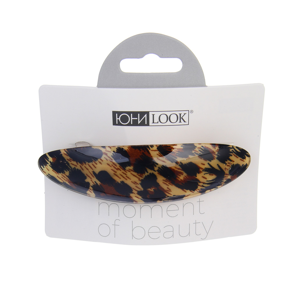 Заколка-автомат для волос тм ЮНИLOOK, 10,5х3см, акрил, металл, 6 цветов, ACS25-7, арт.№ 321-390