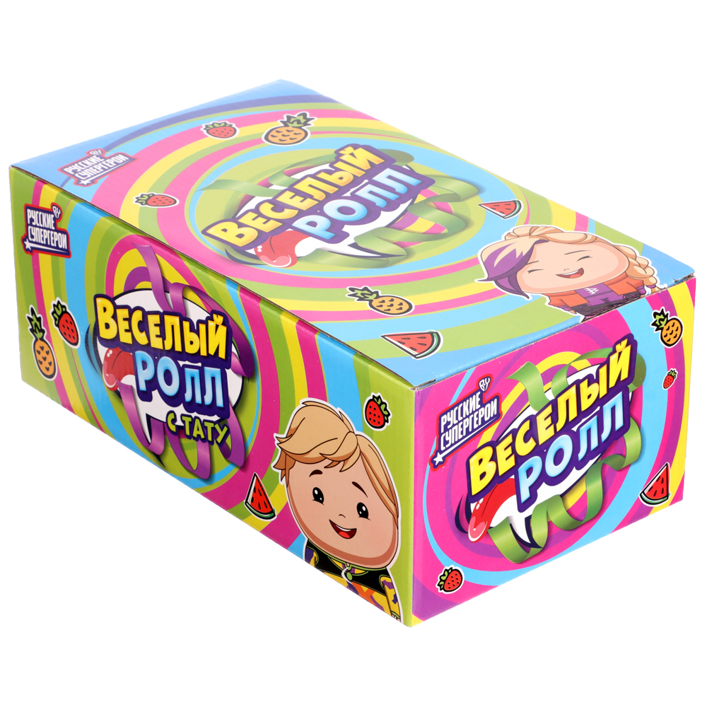 BY Русские Супергерои Жевательная резинка в рулоне с тату 12 гр., арт.№ 347-207