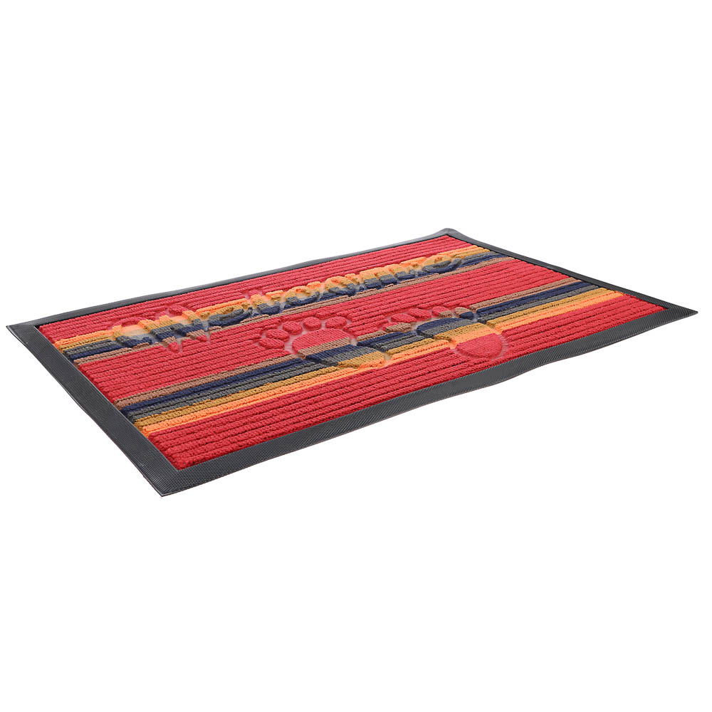 Коврик придверный яркая полоска тм VETTA, 40x60см, ворсовый с резиновой каймой, 4 диз., арт.№ 466-265