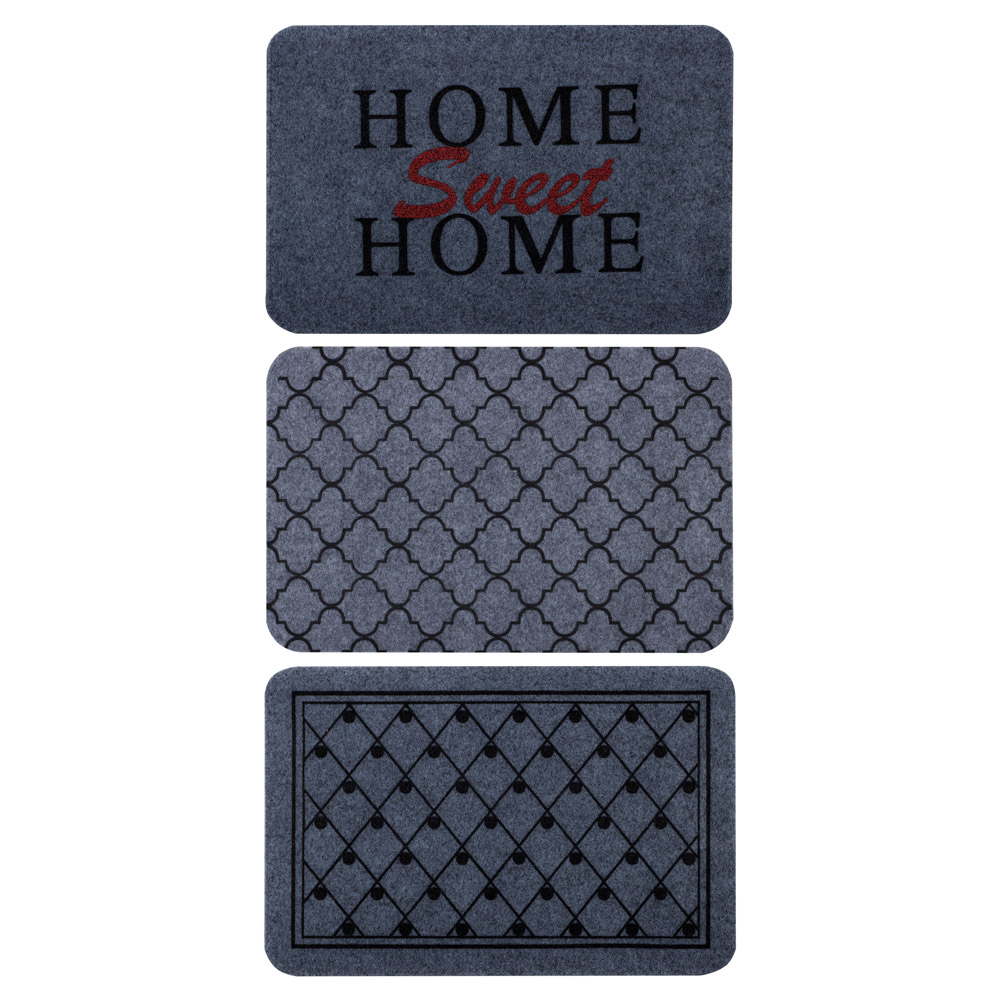 VETTA Коврик в прихожую, полиэстер, ПВХ, 40х60см, 3 дизайна, арт.№ 466-322