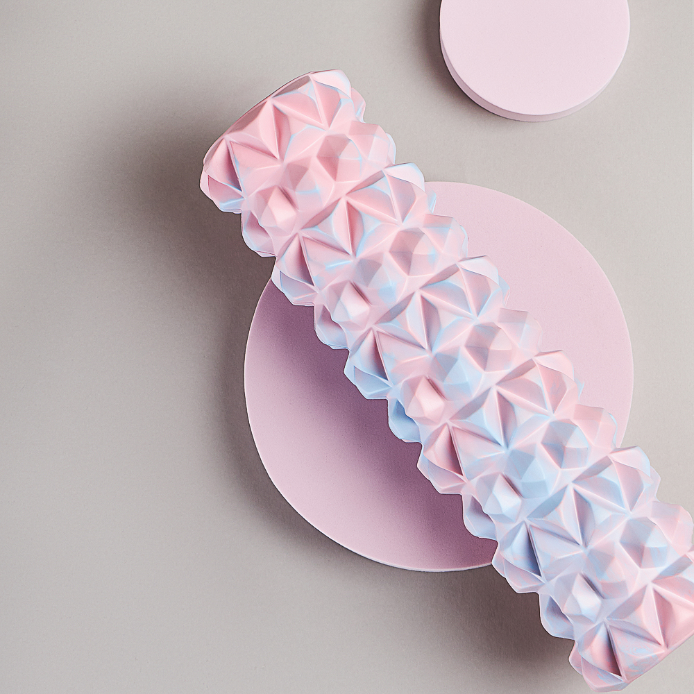 SILAPRO MAX Роллер для миофасциального массажа, сине-розовый, 30х8.5см, EVA, PVC, арт.№ 192-035