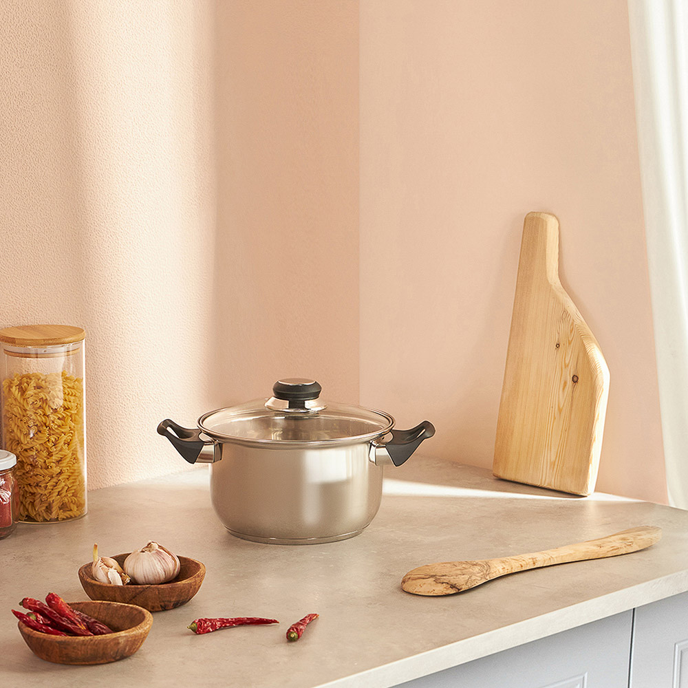 Стрейтон Кастрюля 24х13,5см, 4,9л, со стекл. крышкой, арт.№ 822-120