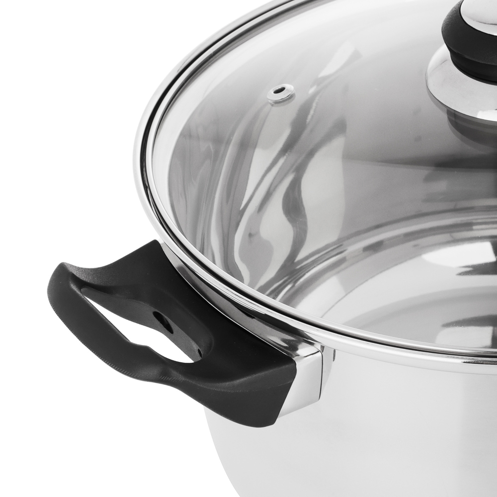 Стрейтон Кастрюля 24х13,5см, 4,9л, со стекл. крышкой, арт.№ 822-120