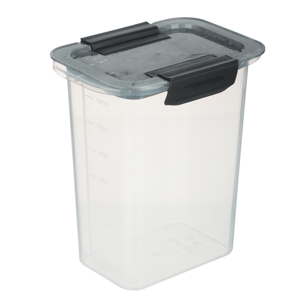 Контейнер герметичный с защелками для сыпучих продуктов 1500мл, пластик, арт.№ 861-543