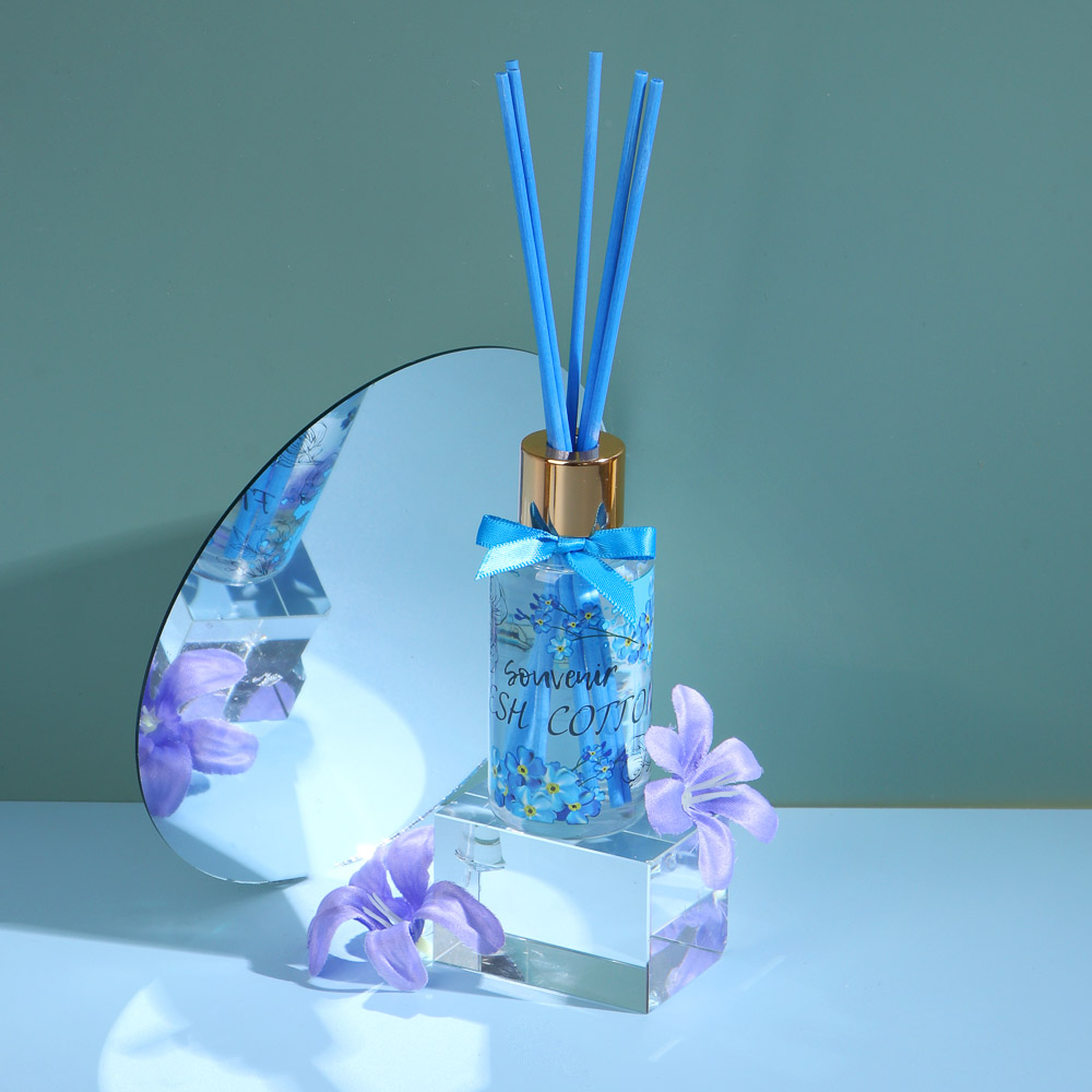 LADECOR Аромадиффузор с цветными палочками, Путешествия, 50 мл Свежесть хлопка/Гардения/Имбирный чай, арт.№ 412-051