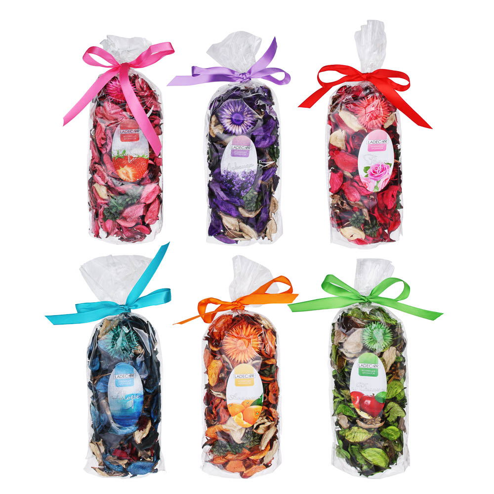 LADECOR Ароматизатор Попурри 19x7x8см, 6 видов, арт.№ 425-145