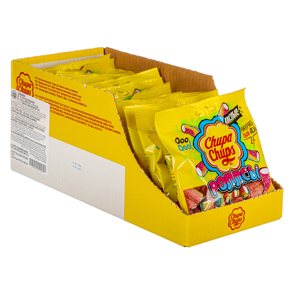 Мармелад Chupa Chups кислые Роллсы\Фэнсы, 150 г, арт.№ 347-006