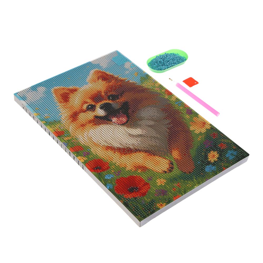 ХОББИХИТ Картина из страз, комплект (стразы, основа, палочка), 20х30см, 10 дизайнов, арт.№ 281-156