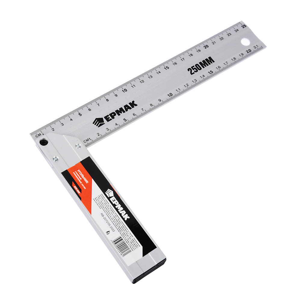 ЕРМАК Угольник столярный алюминиевый 250мм, арт.№ 659-069