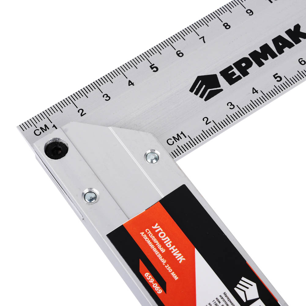 ЕРМАК Угольник столярный алюминиевый 250мм, арт.№ 659-069