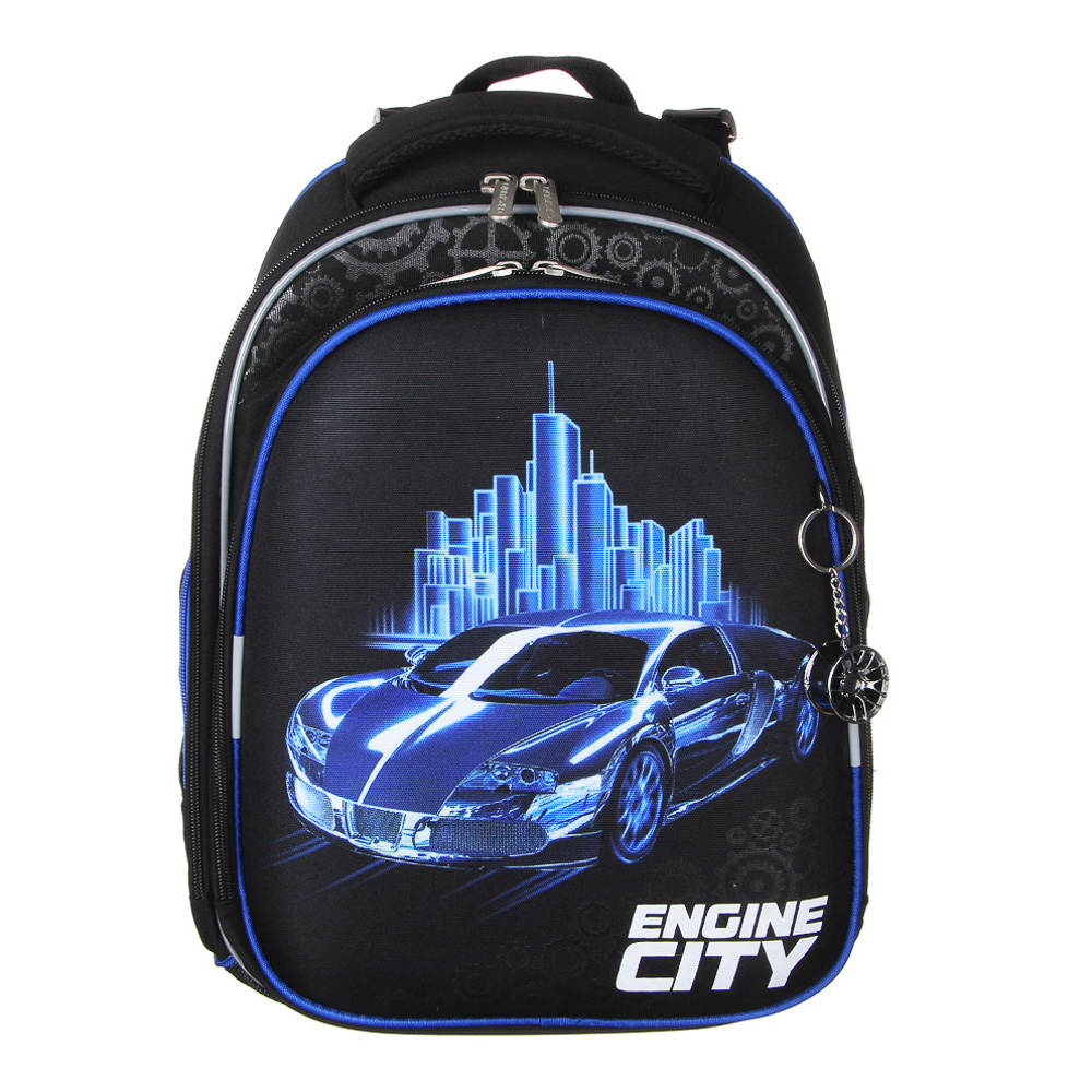 Энджин Сити Рюкзак школьный жесткий, 38x30x20см, ПЭ, 2 отд, 2 карм, эргон.спинка,лямки рег.по росту, арт.№ 254-432