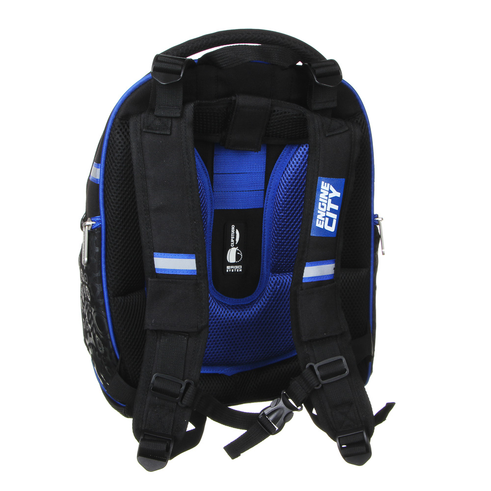 Энджин Сити Рюкзак школьный жесткий, 38x30x20см, ПЭ, 2 отд, 2 карм, эргон.спинка,лямки рег.по росту, арт.№ 254-432