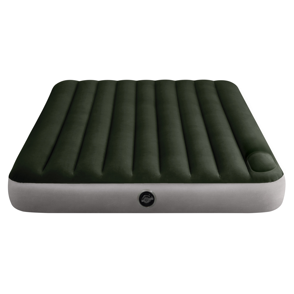 INTEX Матрас надувной DOWNY AIRBED, встроенный ножной насос, 203x152x25см, до 272кг, 64763, арт.№ 108-062