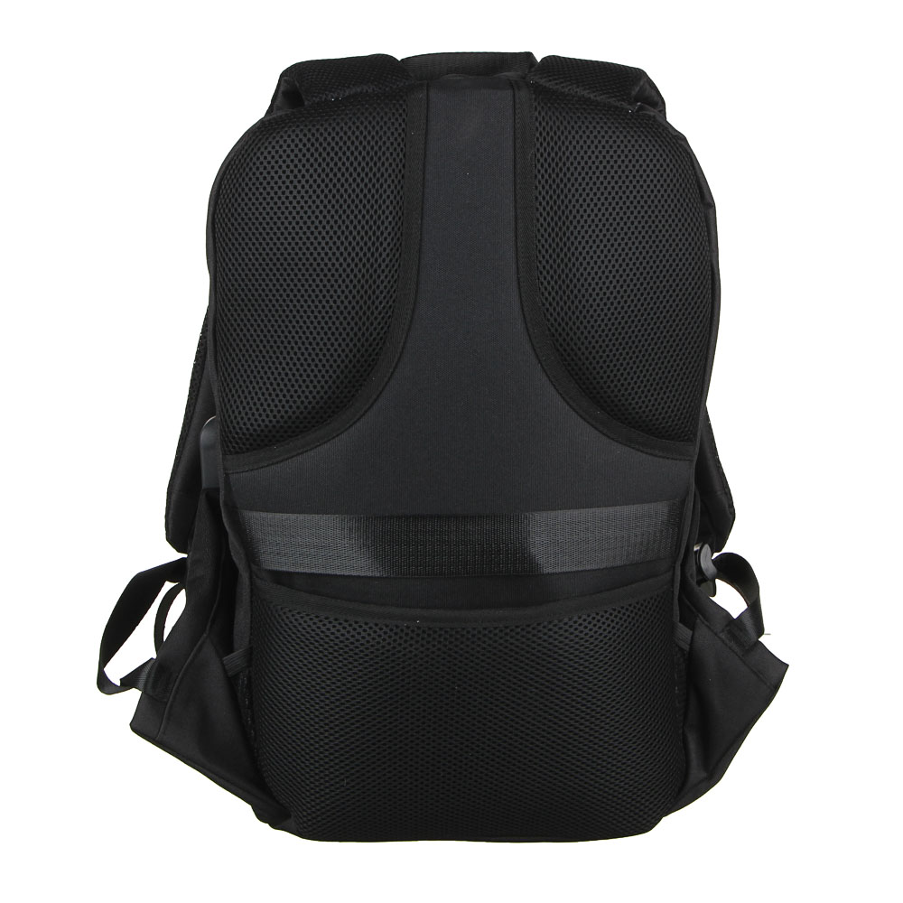 BY Рюкзак подростковый, 49х30х14см, 1 отд., 1 карм., эргономичная спинка, USB, полиэстер, черный, арт.№ 254-379