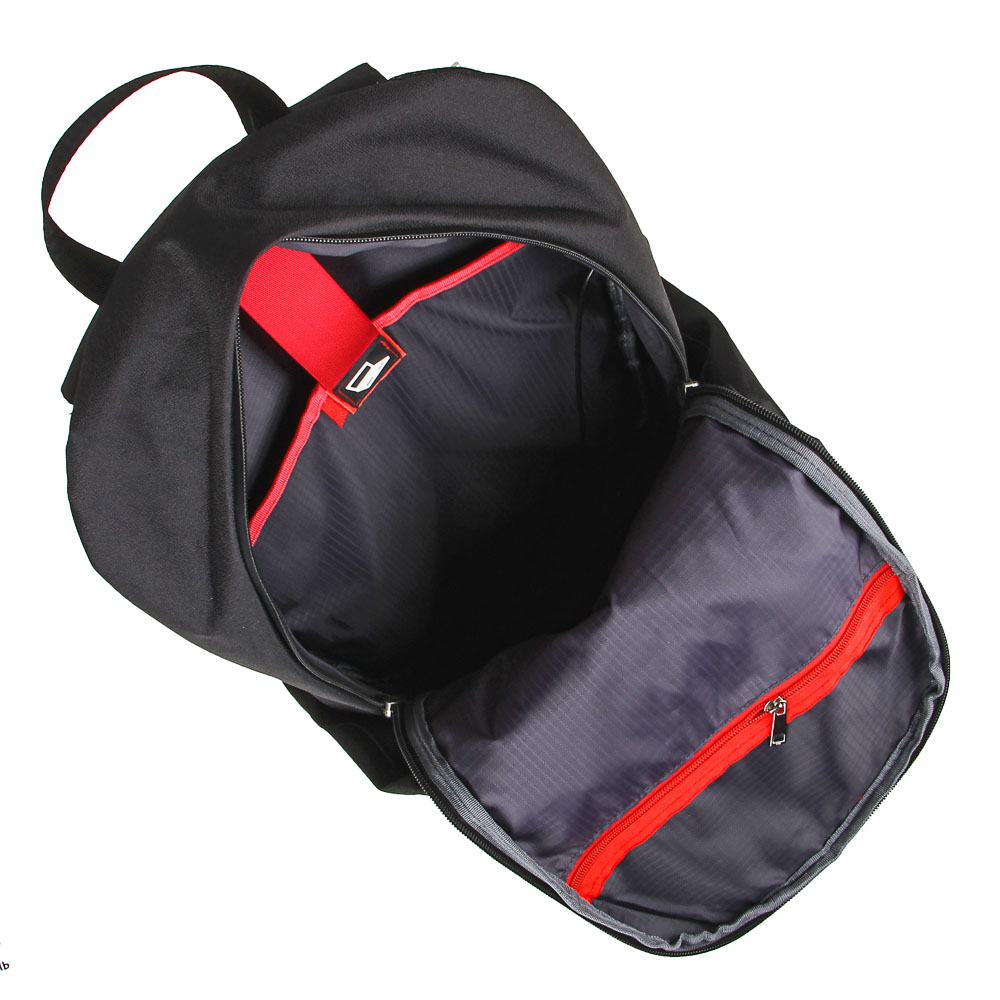 BY Рюкзак подростковый, 49х30х14см, 1 отд., 1 карм., эргономичная спинка, USB, полиэстер, черный, арт.№ 254-379