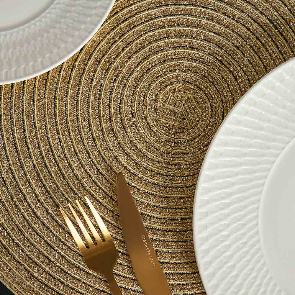 BY COLLECTION Black Line Набор салфеток сервировочных, d38см, 100% ПЭТ, 2шт, арт.№ 890-368