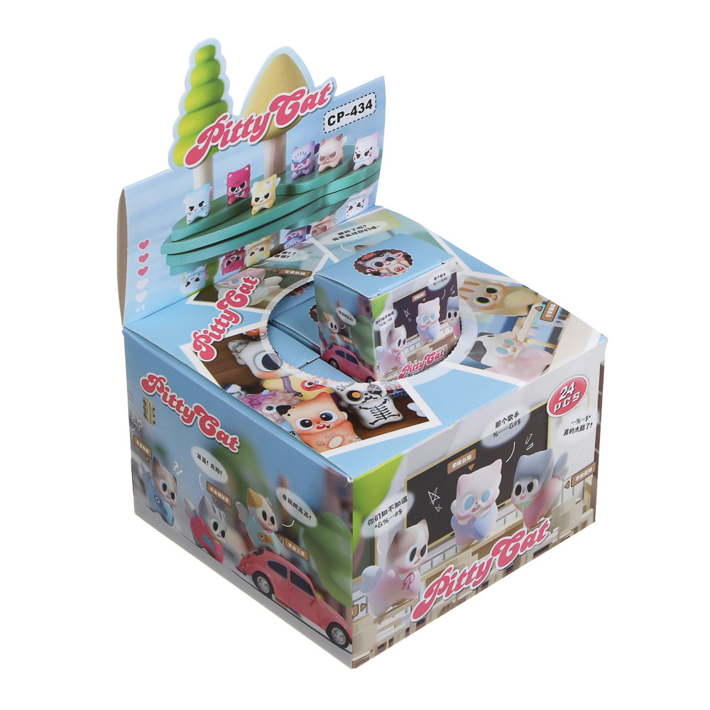 Игрушка фигурка "Модный кот", 5х5х3,5см, полистоун, микс, арт.№ 295-298