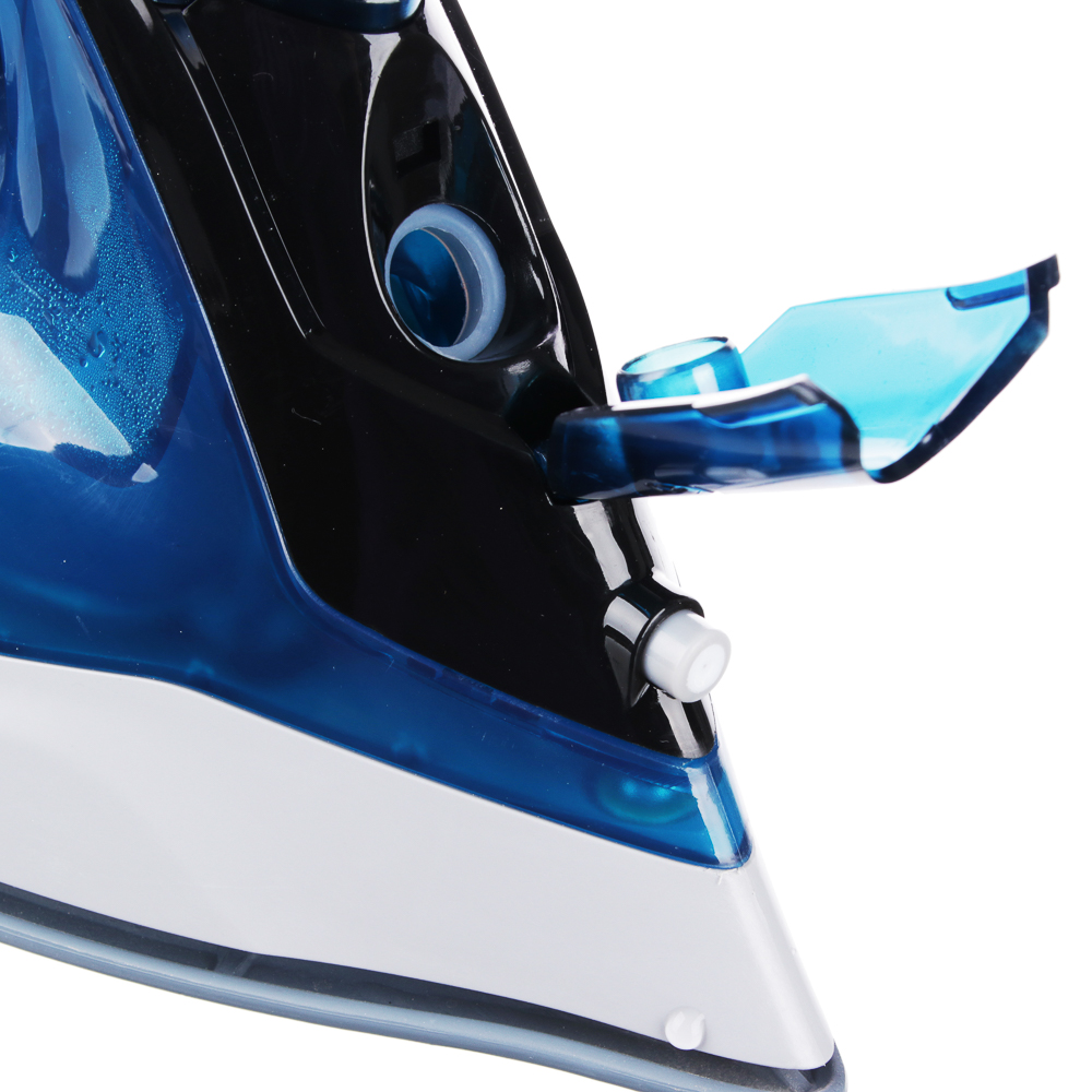 LEBEN Утюг с отпаривателем 1600 Вт, подошва - керамическое покрытие, синий, арт.№ 249-022