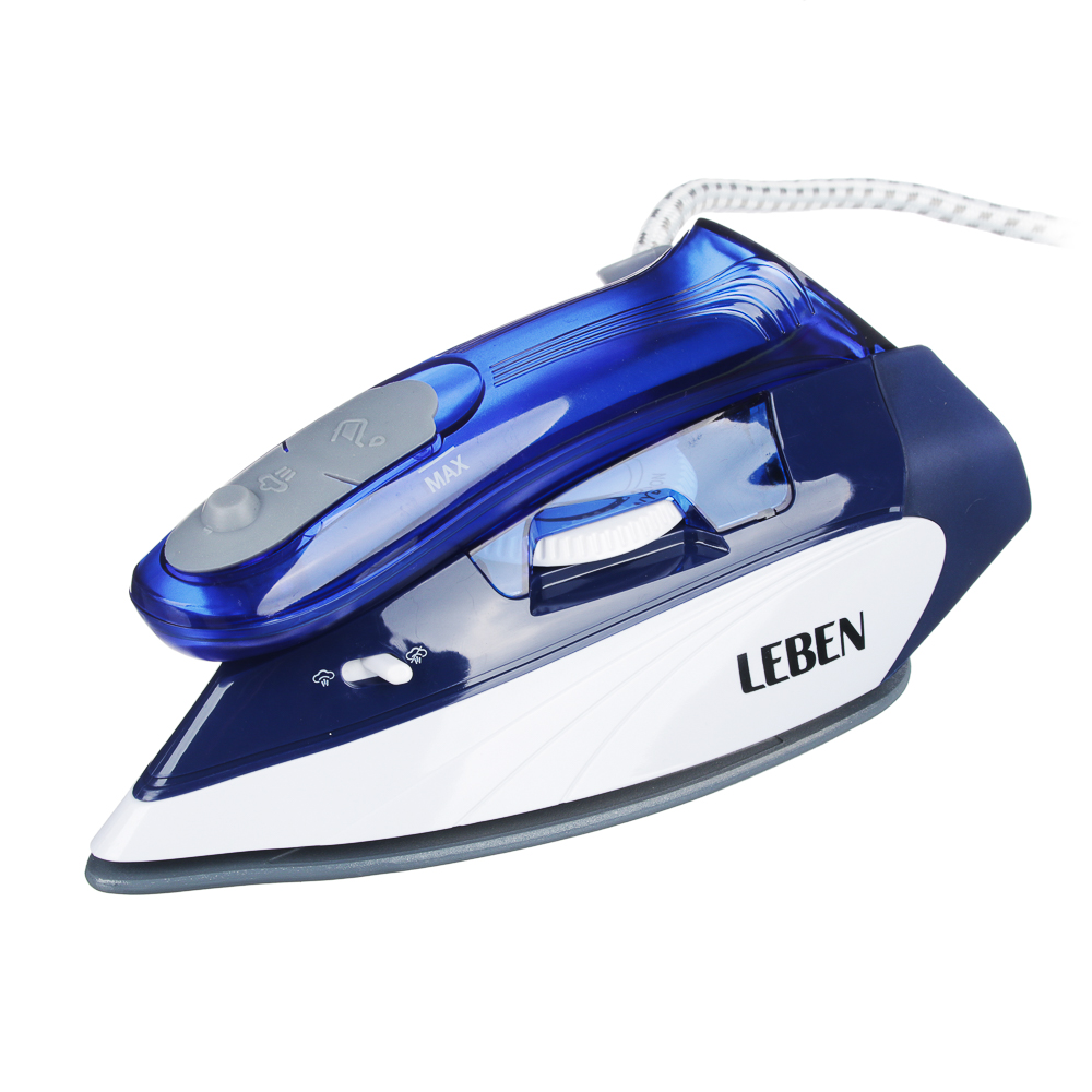 LEBEN Утюг дорожный со складной ручкой, 1000 Вт, керамика, арт.№ 249-033