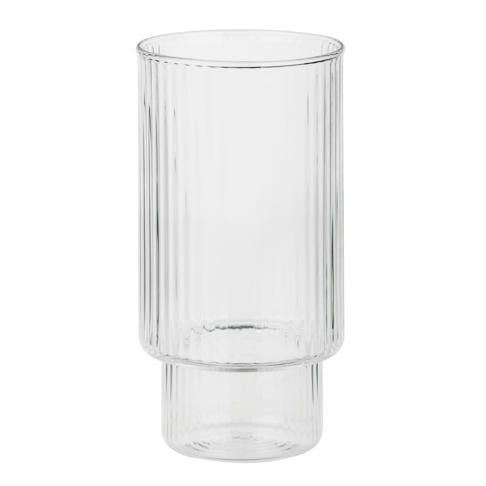 MILLIMI Набор стаканов Астра 400 мл, 4 шт, стекло, рифленый, арт.№ 878-617