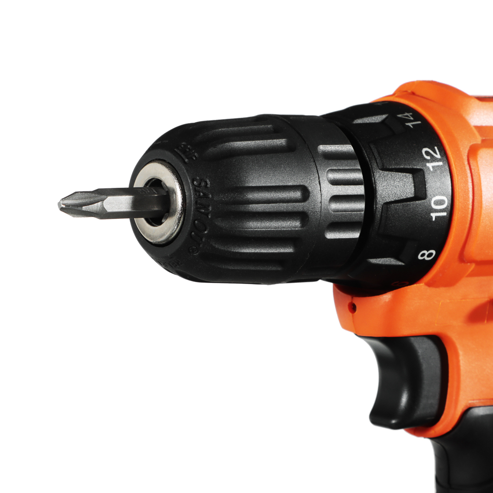 ЕРМАК Дрель-шуруповерт, аккумуляторная ДША-12В /1,3Ач/Li-Ion/ 18 Н*м/18+1 скор/1аккум/коробка, арт.№ 646-312