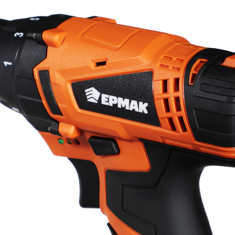 ЕРМАК Дрель-шуруповерт аккумуляторная ДША-12B, 0-550 об/мин, 1,3 Li-ion. 21 H*m, подсветка, арт.№ 646-322