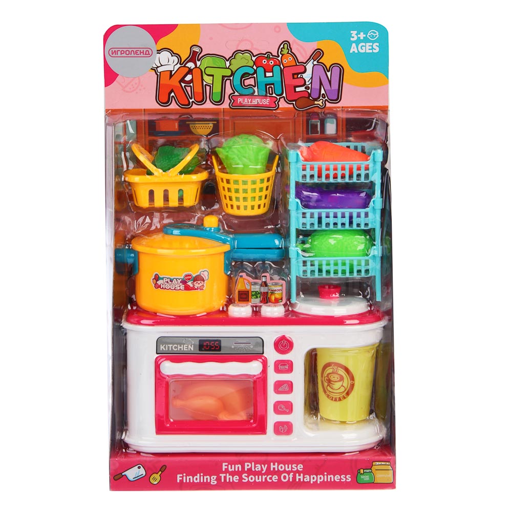 Набор игровой "Кухня с продуктами", PP, ABS, тм ИГРОЛЕНД, арт.№ 294-249