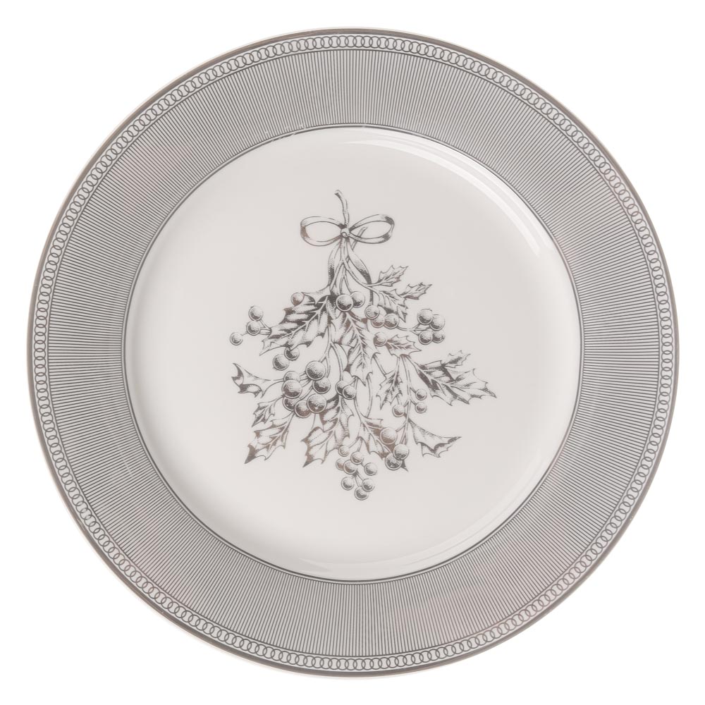 BY COLLECTION Сильвер Тарелка десертная, 20см, костяной фарфор, арт.№ 820-770