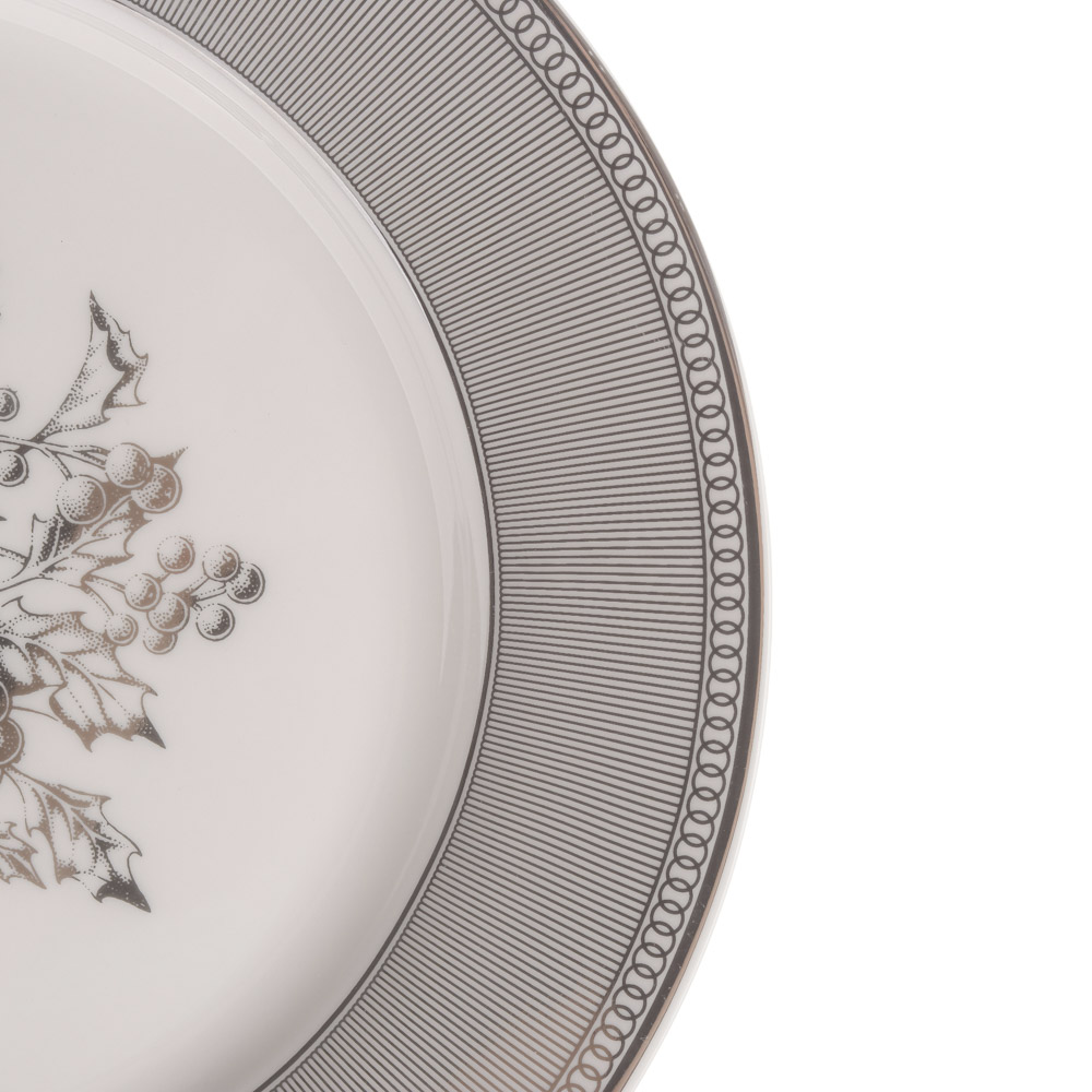 BY COLLECTION Сильвер Тарелка десертная, 20см, костяной фарфор, арт.№ 820-770