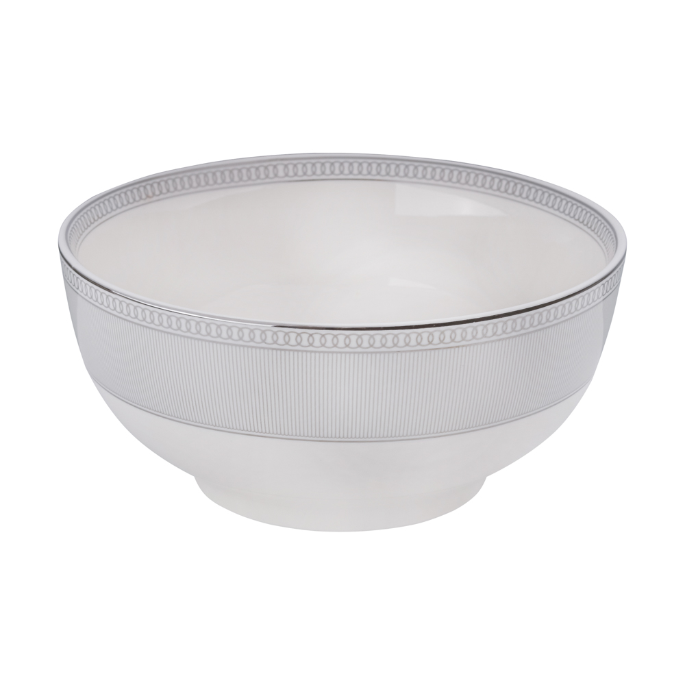 BY COLLECTION Сильвер Салатник круглый, 15х7см, костяной фарфор, арт.№ 820-772