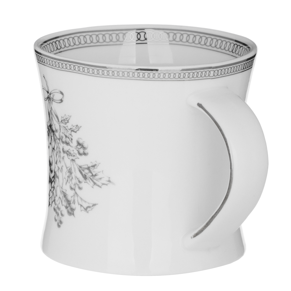 BY COLLECTION Сильвер Кружка, 300мл, костяной фарфор, подарочная упаковка, арт.2, арт.№ 820-774