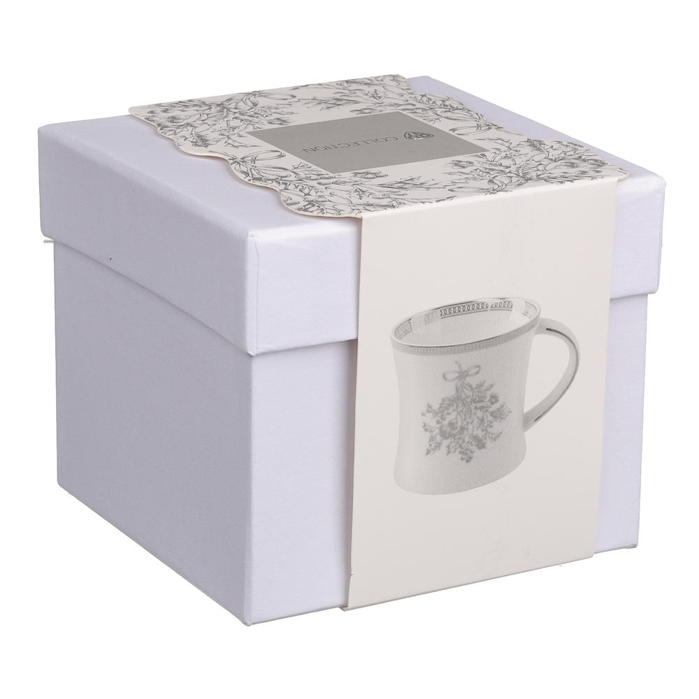 BY COLLECTION Сильвер Кружка, 300мл, костяной фарфор, подарочная упаковка, арт.2, арт.№ 820-774