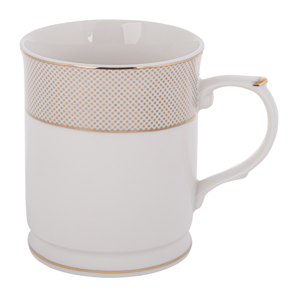 MILLIMI Голд Кружка 400мл, костяной фарфор, арт.№ 802-124