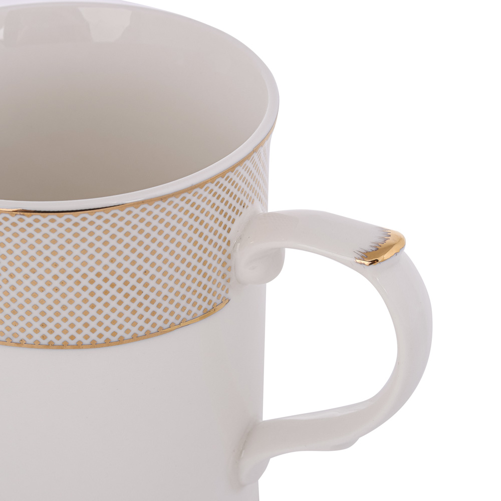 MILLIMI Голд Кружка 400мл, костяной фарфор, арт.№ 802-124