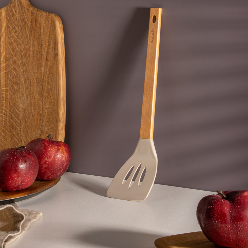 SATOSHI Айвори Лопатка кулинарная с прорезями, нейлон, арт.№ 881-286