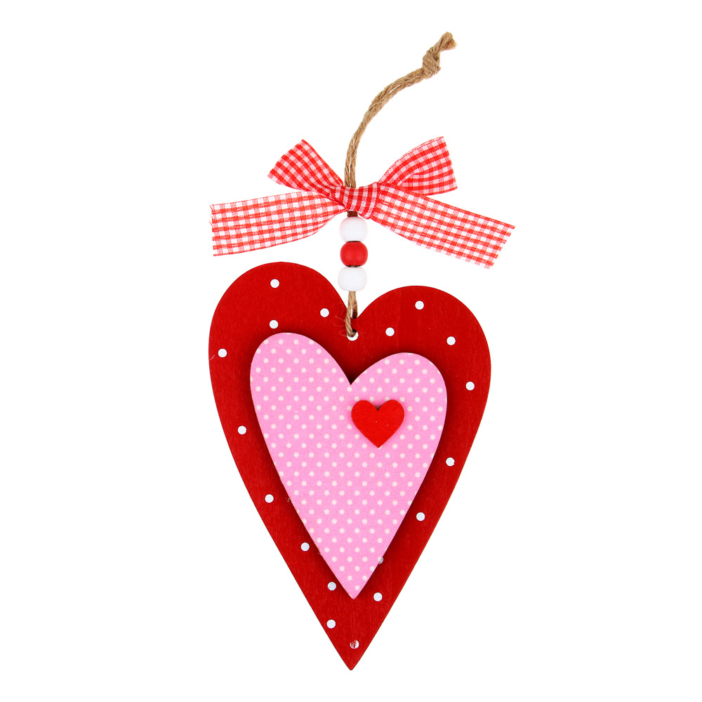 Декор - подвеска, сердце, 10,5x15 см, МДФ, арт.№ 597-253