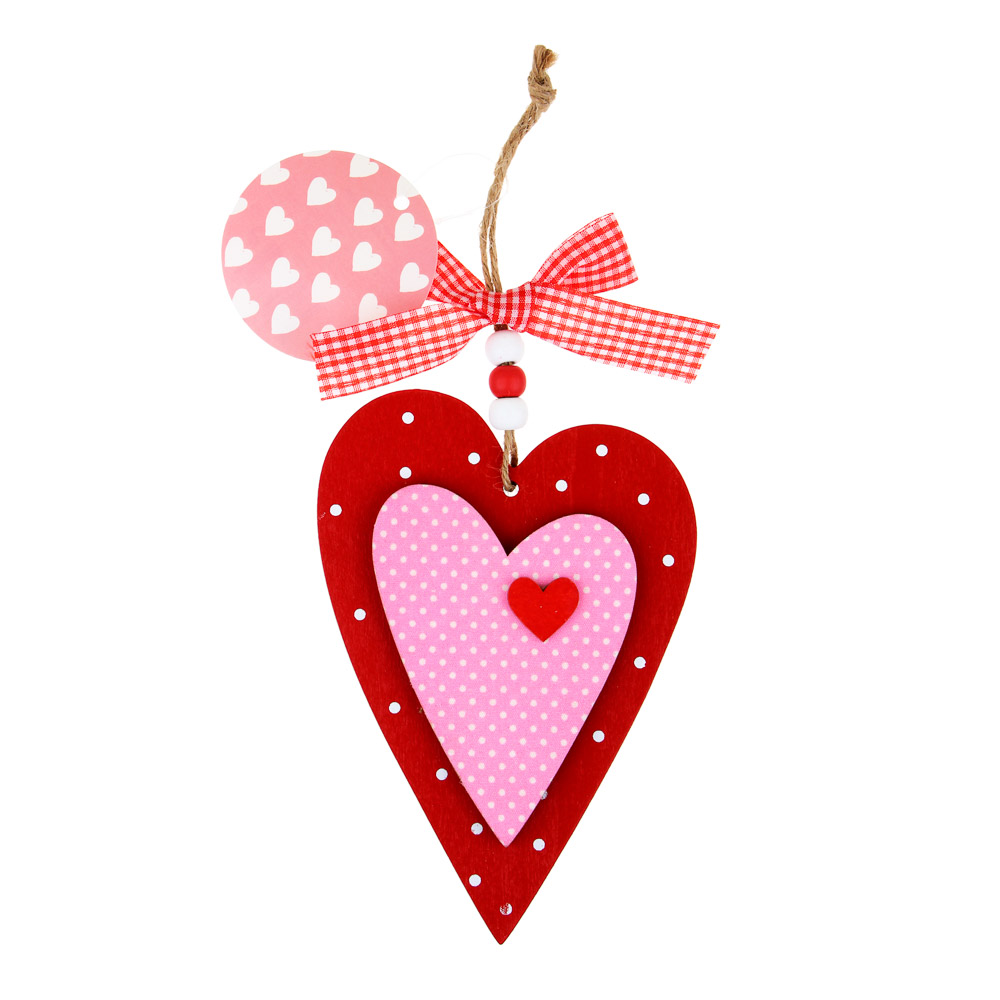 Декор - подвеска, сердце, 10,5x15 см, МДФ, арт.№ 597-253