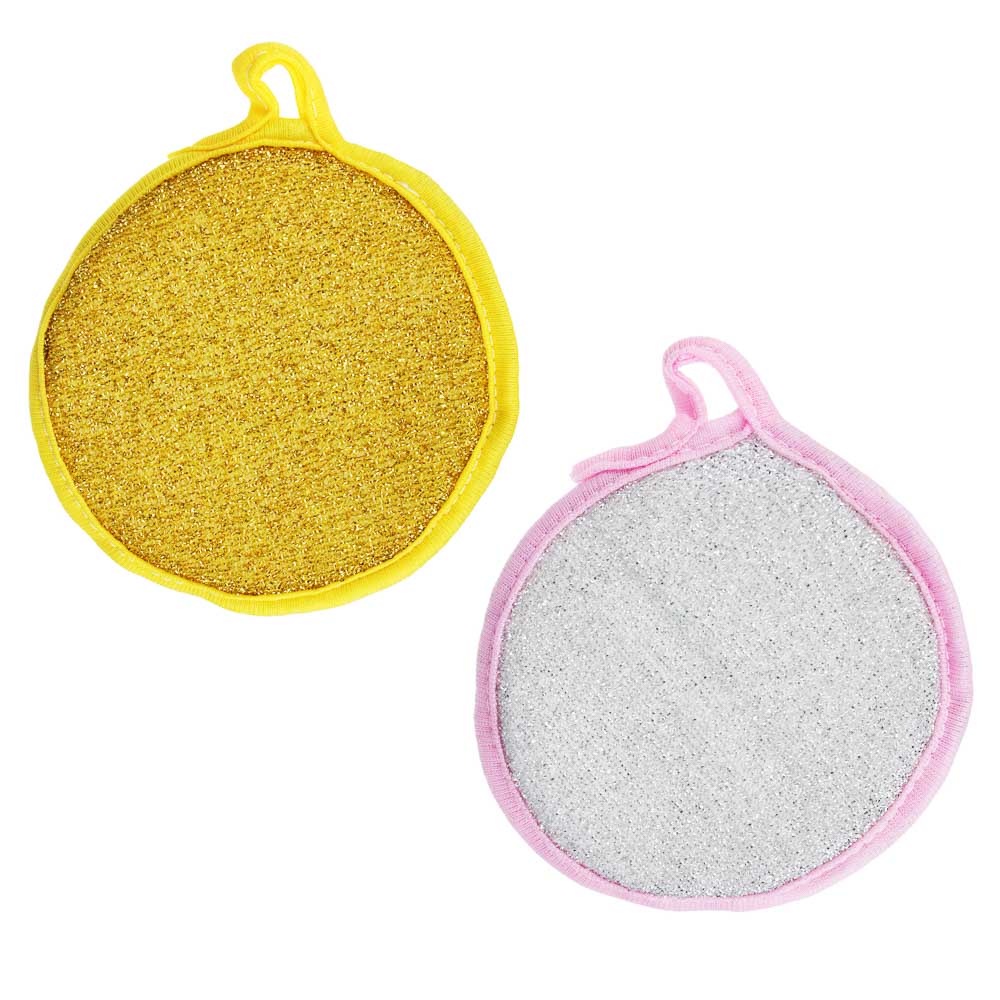 VETTA Губка для посуды поролон, d12см, 2 цвета, 1шт, арт.№ 441-150