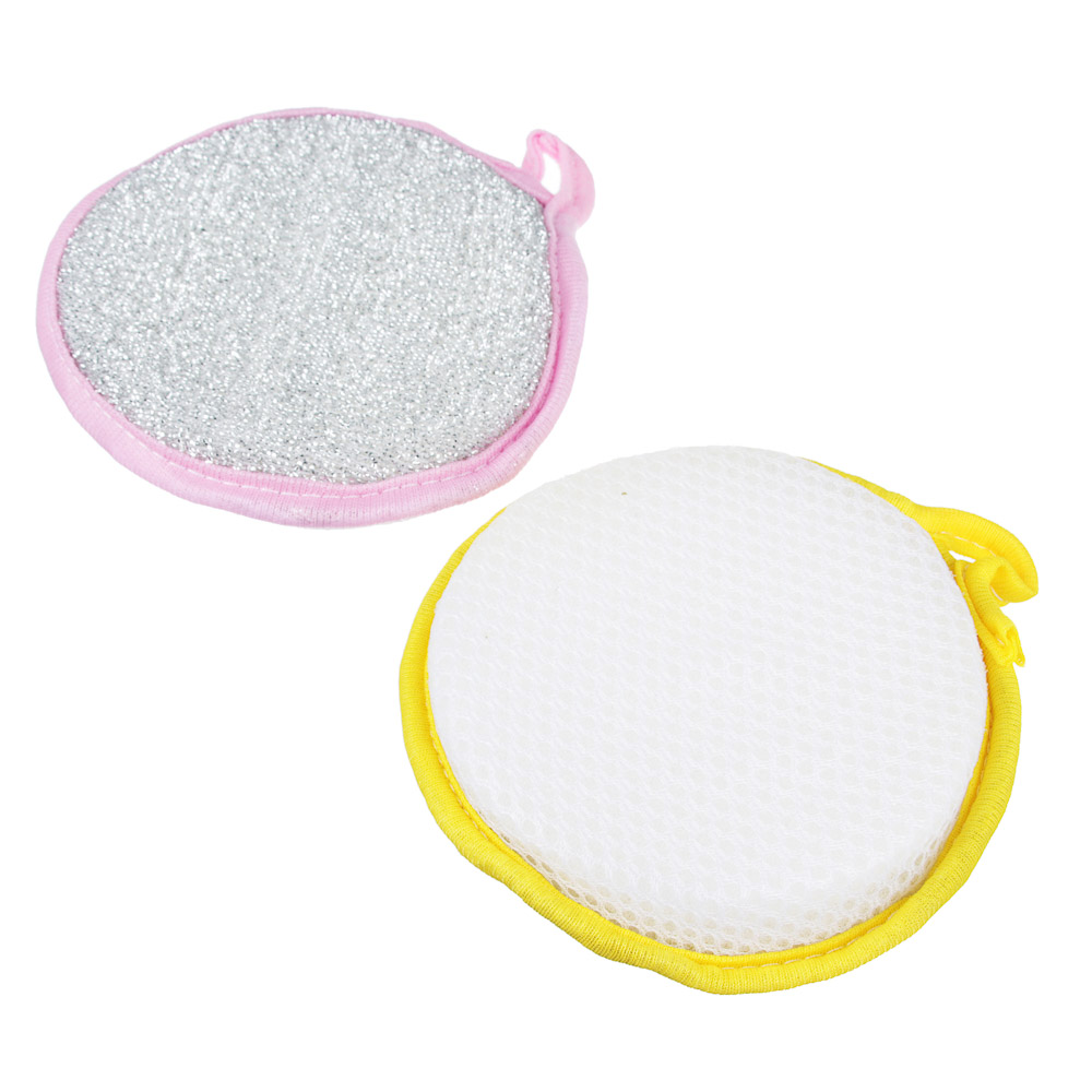 VETTA Губка для посуды поролон, d12см, 2 цвета, 1шт, арт.№ 441-150