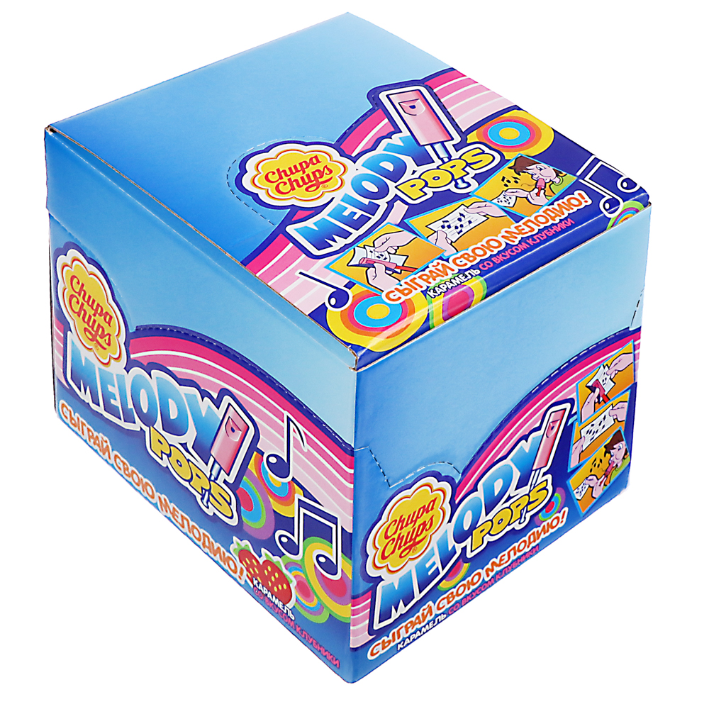 Карамель Chupa Chups Melody Pops со вкусом клубники 15 г., арт.№ 347-011
