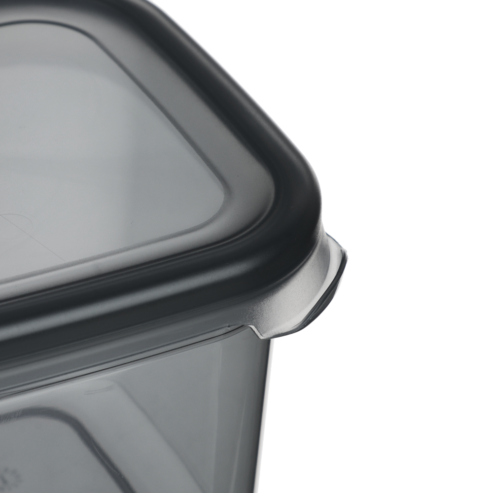 Ёмкость для сыпучих продуктов 0,7л 110х105х95мм, пластик, графит, арт.№ 861-583