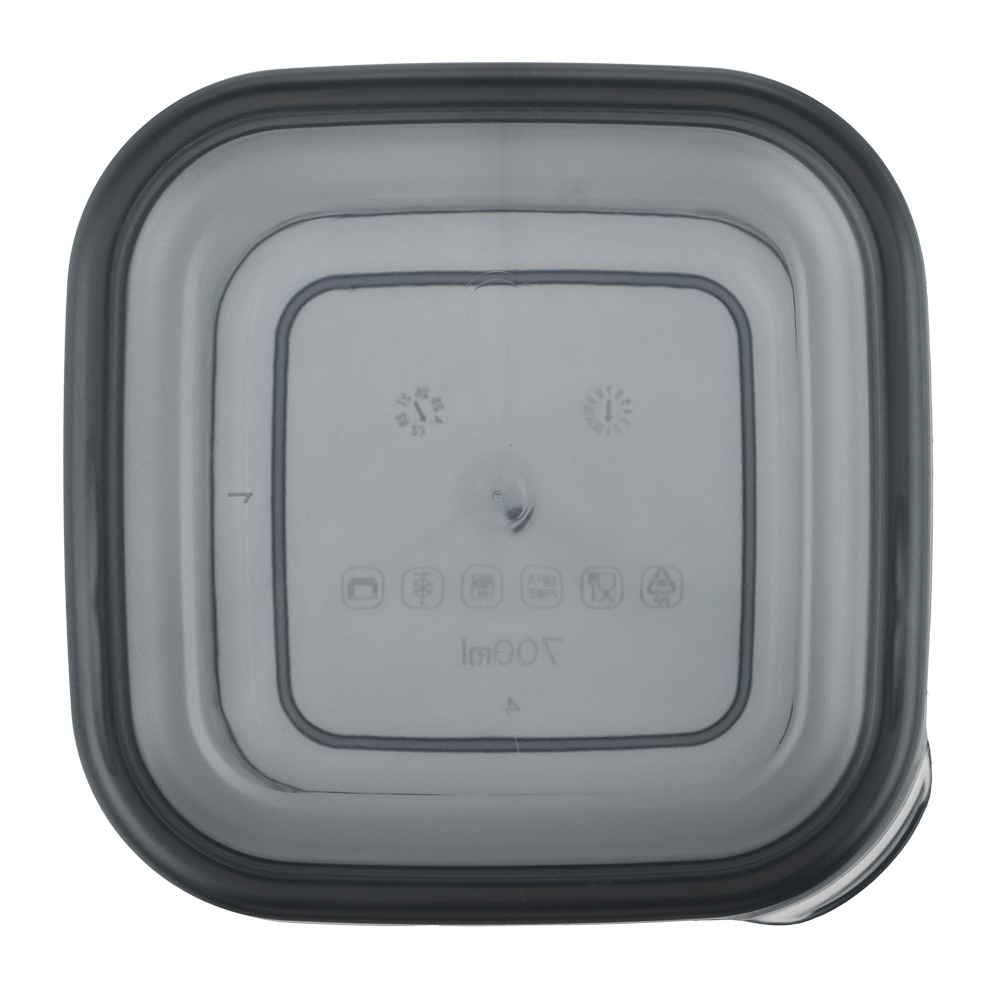 Ёмкость для сыпучих продуктов 0,7л 110х105х95мм, пластик, графит, арт.№ 861-583