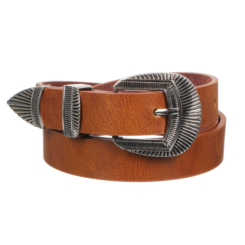 PAVO Ремень женский, ПУ, сплав, ширина 2,3см, длина 105см, 2 цвета, РЖ20-1, арт.№ 311-407