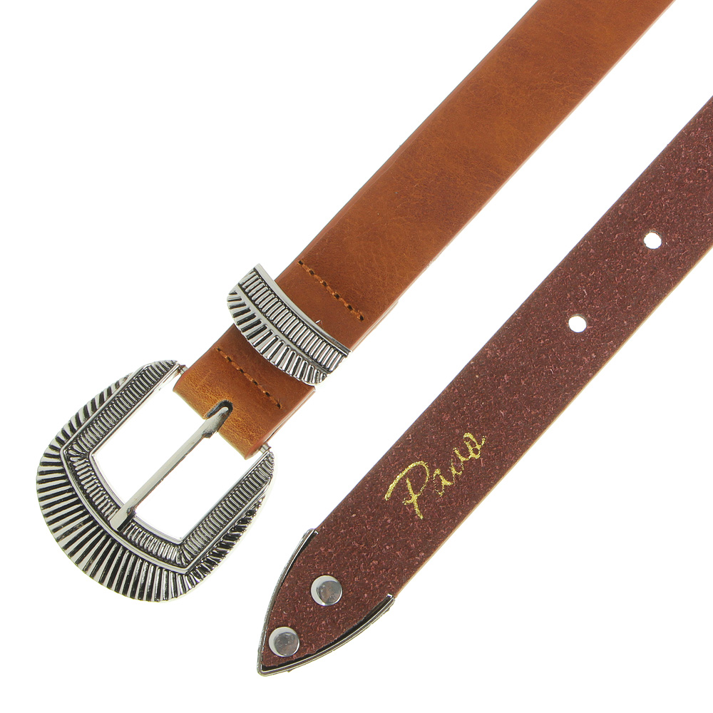 PAVO Ремень женский, ПУ, сплав, ширина 2,3см, длина 105см, 2 цвета, РЖ20-1, арт.№ 311-407